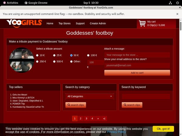 Account On Goddesses Footboy