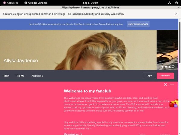 Allysajaydenxo.modelcentro.com Web