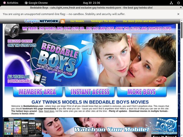 Free Beddableboys.com Acc