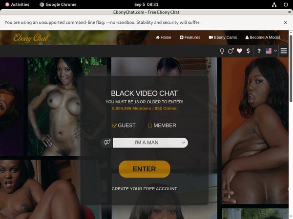 Free Ebony Chat Subscription
