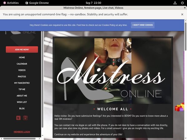 MistressOnline Receive Discount