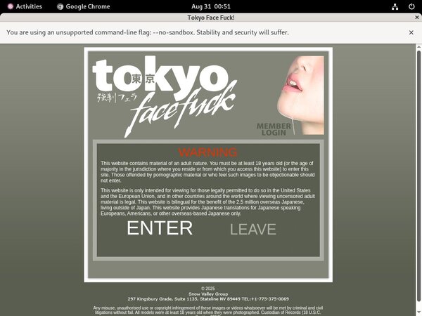 Tokyo Face Fuck Accounts Password