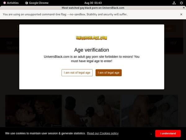 Universblack.com New Account