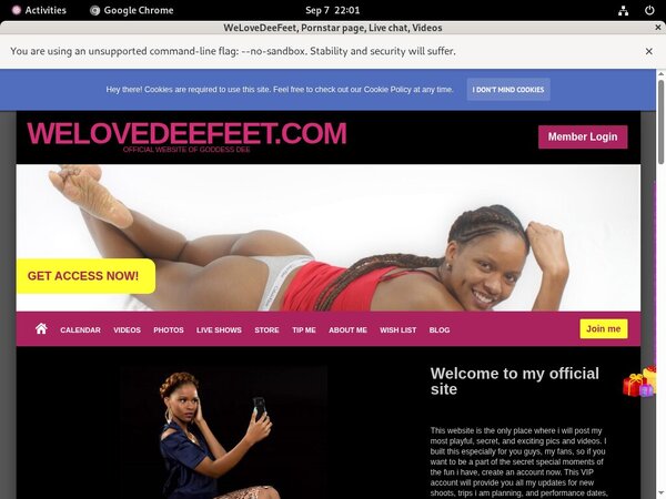 Free Welovedeefeet.com Trial Account