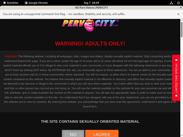 Pervcity With European Credit Card